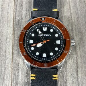 Breed Watch Colton BRD9408 Black Leather Strap